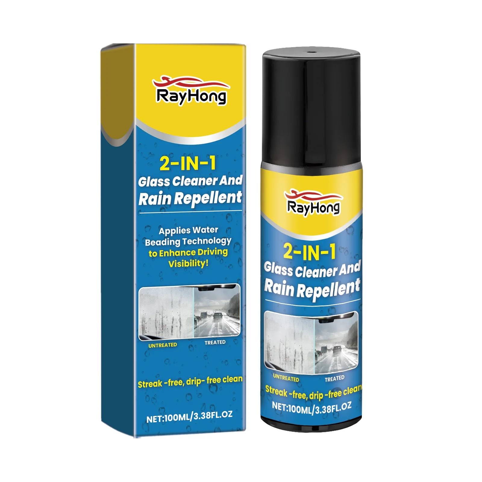 RayHong 2-en-1 Nettoyant Vitre & Répulsif Pluie – Image 2